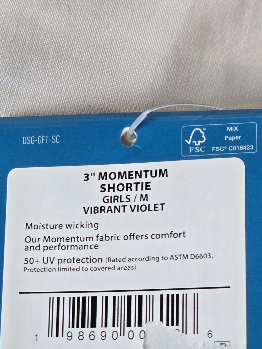 DSG Girls Purple Momentum Shortie Bike Shorts. Size M. Nwt - Picture 4 of 4